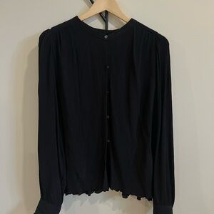 Wilfred Elegant Black Button-Down Blouse